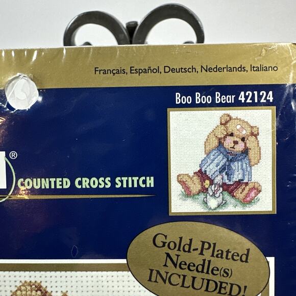 Bucilla BOO BOO BEAR Counted Cross Stitch Kit Bunny Factory Sealed 5X7 New! - Picture 5 of 6